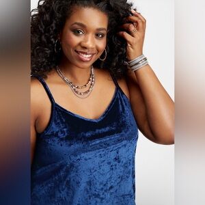 (DARK GREEN) Maurices 24/7 Solid Velvet Cami